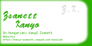 zsanett kanyo business card